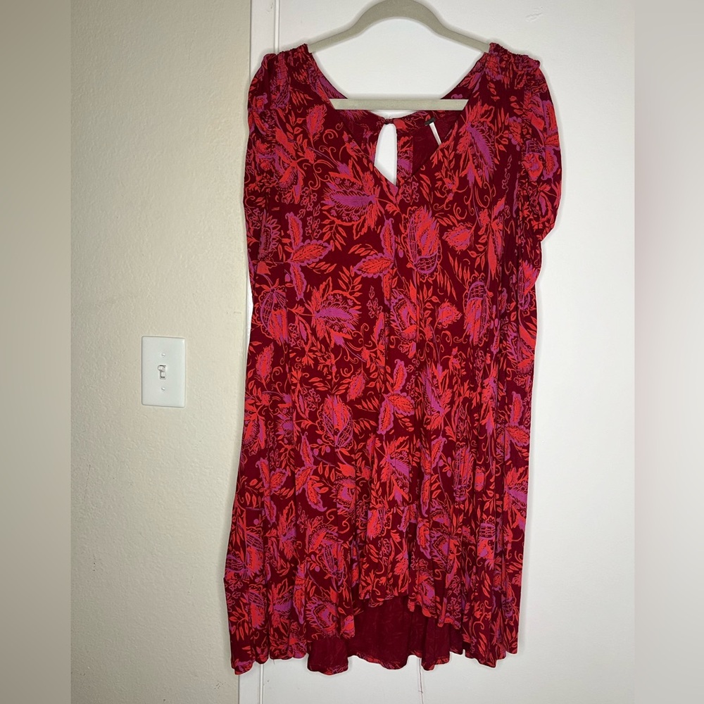 Free People Red Long Sleeve Dress